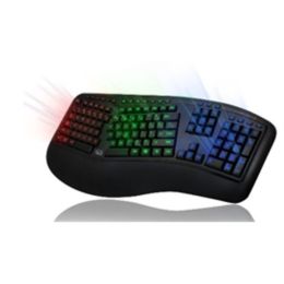 Adesso Keyboard AKB-150EB USB Tru-Form 150 3-Color Illuminated Ergonomic Keyboard Retail