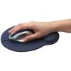 Manhattan Wrist Gel Support Pad and Mouse Mat, Blue, 241  203  40 mm, non slip base, Lifetime Warranty, Card Retail Packaging