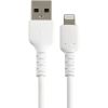 StarTech.com 6 inch/15cm Durable White USB-A to Lightning Cable, Rugged Heavy Duty Charging/Sync Cable for Apple iPhone/iPad MFi Certified