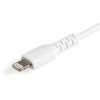 StarTech.com 6 inch/15cm Durable White USB-A to Lightning Cable, Rugged Heavy Duty Charging/Sync Cable for Apple iPhone/iPad MFi Certified