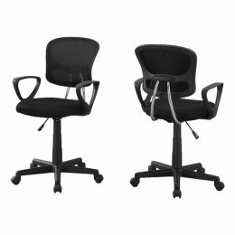 21.5" x 23" x 33" Black Foam Metal Polypropylene Polyester  Office Chair (Pack of 1)