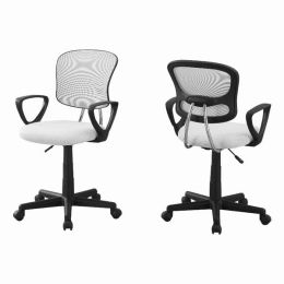 21.5" x 23" x 33" White Foam Metal Polypropylene Polyester  Office Chair (Pack of 1)