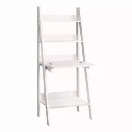 19" x 25.5" x 61" White Ladder Style  Computer Desk (Pack of 1)