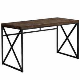 Brown Black Particle Board Metal  Computer Desk (Pack of 1)