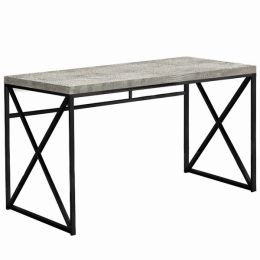 23.75" x 47.25" x 29.75" Grey Black Particle Board Metal  Computer Desk (Pack of 1)
