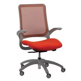 24.4" x 22.4" x 38" Orange Mesh / Fabric Office Chair (Pack of 1)
