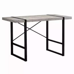 23.75" x 49" x 30" GreyBlack Reclaimed Wood Metal  Computer Desk (Pack of 1)