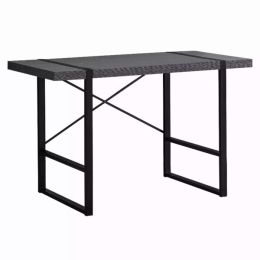 23.75" x 49" x 30" GreyBlack Metal  Computer Desk (Pack of 1)