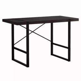 23.75" x 49" x 30" CappuccinoBlack Metal  Computer Desk (Pack of 1)