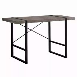 23.75" x 49" x 30" Dark TaupeBlack Metal  Computer Desk (Pack of 1)