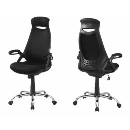 23.75" x 28" x 93.75" Black Foam Metal  Office Chair With A High Back (Pack of 1)
