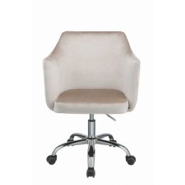 25" X 23" X 37" Champagne Velvet Office Chair (Pack of 1)