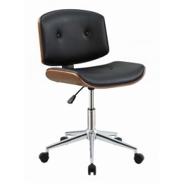 20" X 22" X 31" Black And Walnut Office Chair (Pack of 1)